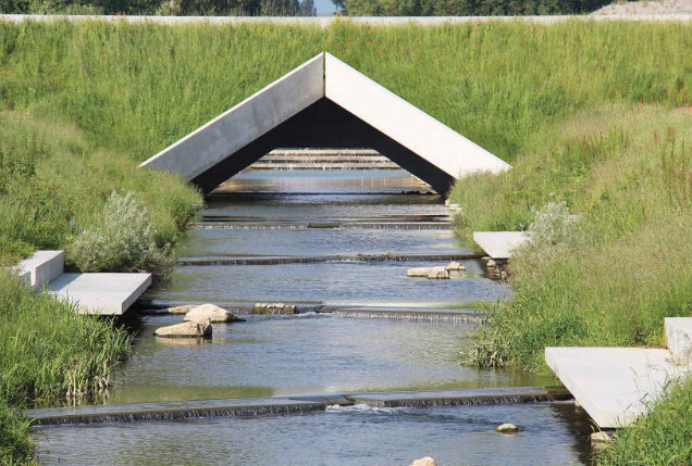 Georges Descombes riverfront landscape design